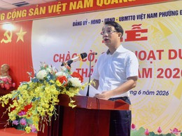 Phường Đại Mỗ tổ chức Lễ chào cờ và triển khai nhiệm vụ trọng tâm tháng 06/2026