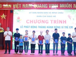 Xã Minh Châu phát động Tháng hành động vì trẻ em và khai mạc Hè năm 2026