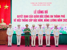 CÔNG AN XÃ HỒNG SƠN TỔ CHỨC LỄ CÔNG BỐ QUYẾT ĐỊNH THĂNG CẤP BẬC HÀM, NÂNG LƯƠNG NĂM 2026