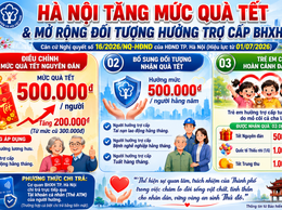 Nghị quyết số 16/2026: Hà Nội tăng mức quà tết và mở rộng đối tượng hưởng trợ cấp BHXH