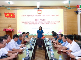 UB MTTQ xã Kiều Phú tổ chức hội nghị phản biện xã hội về dự thảo Đề án sắp xếp các thôn trên địa bàn xã