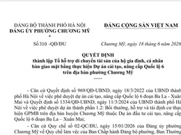 Phường Chương Mỹ thành lập Tổ hỗ trợ di chuyển tài sản của hộ gia đình, cá nhân bàn giao mặt bằng thực hiện Dự án cải tạo, nâng cấp Quốc lộ 6