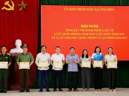 ỨNG HÒA TỔNG KẾT THI HÀNH LUẬT QUỐC PHÒNG, LUẬT DÂN QUÂN TỰ VỆ VÀ LUẬT GIÁO DỤC QUỐC PHÒNG - AN NINH.