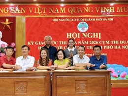 Hội Người cao tuổi thành phố Hà Nội ký giao ước thi đua năm 2026 Cụm thi đua số II