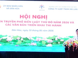 HỘI NGHỊ CAO ĐIỂM TUYÊN TRUYỀN, PHỔ BIẾN, TẬP HUẤN LUẬT THỦ ĐÔ NĂM 2026 TRÊN ĐỊA BÀN XÃ DÂN HÒA