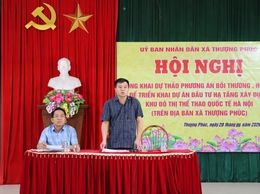 Nhân dân thôn Gia Khánh và Mễ Sơn được lấy ý kiến về dự thảo phương án bồi thường, hỗ trợ triển khai Dự án Khu đô thị thể thao quốc tế Hà Nội