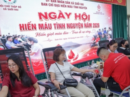 Xã Suối Hai vượt chỉ tiêu Hiến máu tình nguyện năm 2026