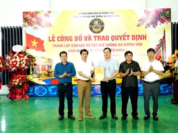 Lễ công bố và trao quyết định thành lập câu lạc bộ vật Quế Dương
