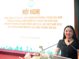 SƠN TÂY SƠ KẾT CÔNG TÁC QUÂN SỰ, QUỐC PHÒNG ĐỊA PHƯƠNG 6 THÁNG ĐẦU NĂM 2026 VÀ TỔNG KẾT THI HÀNH LUẬT QUỐC PHÒNG, AN NINH