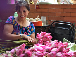 Nghệ thuật ướp trà sen Tây Hồ truyền thống