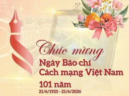 CHÚC MỪNG 101 NĂM NGÀY BÁO CHÍ CÁCH MẠNG VIỆT NAM 21/06/1925 – 21/06/2026