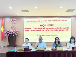 ĐẠI BIỂU HĐND THÀNH PHỐ HÀ NỘI - ĐƠN VỊ BẦU CỬ SỐ 5 TIẾP XÚC CỬ TRI TRƯỚC KỲ HỌP