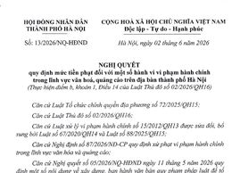 Hà Nội quy định mức tiền phạt cao hơn đối với một số hành vi vi phạm trong lĩnh vực văn hóa, quảng cáo