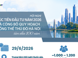 Tổ chức Hội nghị Xúc tiến đầu tư năm 2026 và công bố Quy hoạch tổng thể Thủ đô tầm nhìn 100 năm
