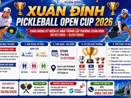 Cơ hội tranh tài tại Giải Pickleball Xuân Đỉnh mở rộng năm 2026