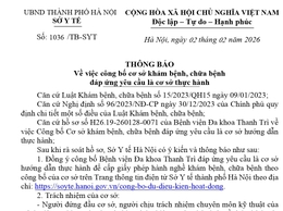 Sở Y tế Hà Nội công bố Bệnh viện Đa khoa Thanh Trì đủ điều kiện là cơ sở hướng dẫn thực hành khám bệnh, chữa bệnh