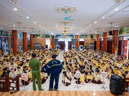 Tuyên truyền, trải nghiệm kỹ năng PCCC&CNCH tại khóa tu mùa hè “Thơm ngát hương từ bi” chùa Đống năm 2026.