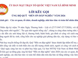 MTTQ xã Bình Minh phát động ủng hộ Quỹ đền ơn đáp nghĩa