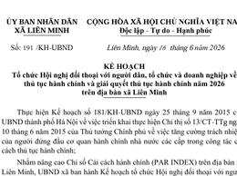 Tổ chức hội nghị đối thoại với người dân, tổ chức, doanh nghiệp về TTHC