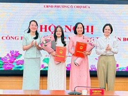 Phường Ô Chợ Dừa : Hội nghị công bố Quyết định về công tác cán bộ