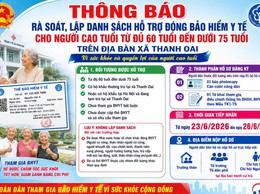 THÔNG BÁO RÀ SOÁT, LẬP DANH SÁCH HỖ TRỢ ĐÓNG BẢO HIỂM Y TẾ CHO NGƯỜI CAO TUỔI TỪ ĐỦ 60 TUỔI ĐẾN DƯỚI 75 TUỔI TRÊN ĐỊA BÀN XÃ THANH OAI