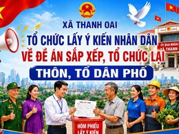 XÃ THANH OAI TỔ CHỨC LẤY Ý KIẾN NHÂN DÂN VỀ PHƯƠNG ÁN SẮP XẾP, TỔ CHỨC LẠI THÔN, TỔ DÂN PHỐ