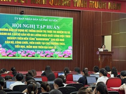 XÃ PHÚ XUYÊN TỔ CHỨC TẬP HUẤN SỬ DỤNG HỆ THỐNG HANOIWORK CHO CÁC CƠ SỞ GIÁO DỤC TRÊN ĐỊA BÀN