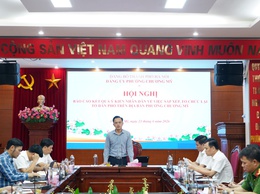 Phường Chương Mỹ tổ chức hội nghị báo cáo kết quả lấy ý kiến Nhân dân về sắp xếp, tổ chức lại tổ dân phố