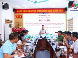 Ban chỉ đạo cưỡng chế xã Kiều Phú tổ chức hội nghị triển khai công tác tổ chức cưỡng chế đối với 8 trường hợp vi phạm đất đai
