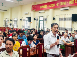 Lấy ý kiến nhân dân về phương án bồi thường, hỗ trợ đối với hộ gia đình, cá nhân khi nhà nước thu hồi dất thực hiện dự án đường Tây Thăng Long