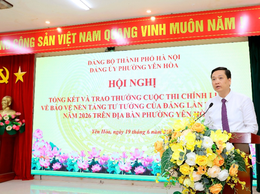 Phường Yên Hòa tổng kết và trao thưởng Cuộc thi chính luận về bảo vệ nền tảng tư tưởng của Đảng lần thứ Sáu, năm 2026