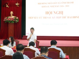 HỘI ĐỒNG NHÂN DÂN XÃ VĨNH THANH KHÓA II, NHIỆM KỲ 2026 – 2031 TỔ CHỨC HỘI NGHỊ TIẾP XÚC CỬ TRI SAU KỲ HỌP THỨ HAI