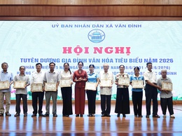 Vân Đình tuyên dương 29 gia đình văn hóa tiêu biểu năm 2026