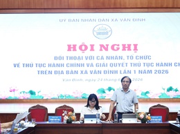 Hội nghị đối thoại với cá nhân, tổ chức về thủ tục hành chính và giải quyết thủ tục hành chính trên địa bàn xã Vân Đình lần 1 năm 2026