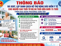 THÔNG BÁO RÀ SOÁT, LẬP DANH SÁCH HỖ TRỢ ĐÓNG BẢO HIỂM Y TẾ CHO NGƯỜI CAO TUỔI TỪ ĐỦ 60 TUỔI ĐẾN DƯỚI 75 TUỔI TRÊN ĐỊA BÀN PHƯỜNG SƠN TÂY