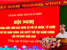 Hội nghị đối thoại về thủ tục hành chính, giải quyết thủ tục hành chính xã Ô Diên lần thứ nhất năm 2026