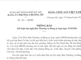 Ban Thường vụ Đảng ủy phường Chương Mỹ thống nhất phương án sắp xếp, tổ chức lại 51 tổ dân phố thành 21 tổ dân phố