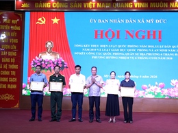 Xã Mỹ Đức triển khai công tác quân sự, quốc phòng địa phương 6 tháng cuối năm 2026