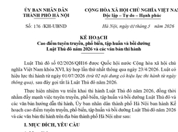 Phường Hồng Hà đẩy mạnh tuyên truyền, phổ biến Luật Thủ đô năm 2026 và các văn bản thi hành