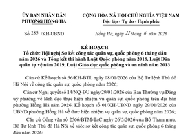 Phường Hồng Hà tổ chức Hội nghị sơ kết công tác quân sự, quốc phòng 6 tháng đầu năm 2026