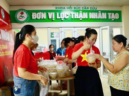 BỮA SÁNG NHÂN ÁI, ẤM ÁP NGHĨA TÌNH CỦA HỘI CHỮ THẬP ĐỎ XÃ MỸ ĐỨC TẠI BỆNH VIÊN ĐA KHOA MỸ ĐỨC
