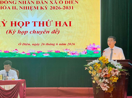 Kỳ họp thứ hai - Hội đồng nhân dân xã Ô Diên khóa II, nhiệm kỳ 2026 - 2031 thành công tốt đẹp