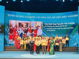 Gia đình ông Nguyễn Văn Trường, xã Thường Tín được tuyên dương Gia đình văn hóa tiêu biểu Thủ đô năm 2026