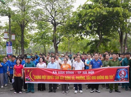 Xã Vân Đình hưởng ứng Tháng hành động phòng, chống ma túy năm 2026 và phát động Giải chạy phong trào “Chung một quyết tâm xây dựng xã, phường, đặc khu không ma túy”
