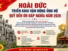 Hoài Đức triển khai vận động ủng hộ quỹ Đền ơn đáp nghĩa năm 2026