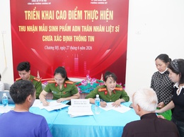 Phường Chương Mỹ tổ chức thu nhận mẫu ADN thân nhân liệt sĩ chưa xác định thông tin