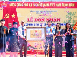 Phường Chương Mỹ đón nhận Bằng xếp hạng Di tích lịch sử cấp Thành phố đối với Đình Giang Lẻ