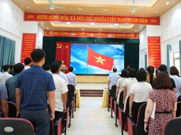 Xã Sơn Đồng tổ chức chào cờ và triển khai một số nội dung công việc trọng tâm tháng 6