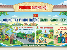 Phường Dương Nội đẩy mạnh tuyên truyền, vận động và ký cam kết về việc đổ rác thải sinh hoạt đúng giờ, đúng nơi quy định