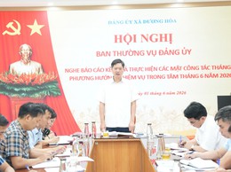 Thường trực Đảng uỷ xã nghe báo cáo kết quả công tác tháng 5/2026 